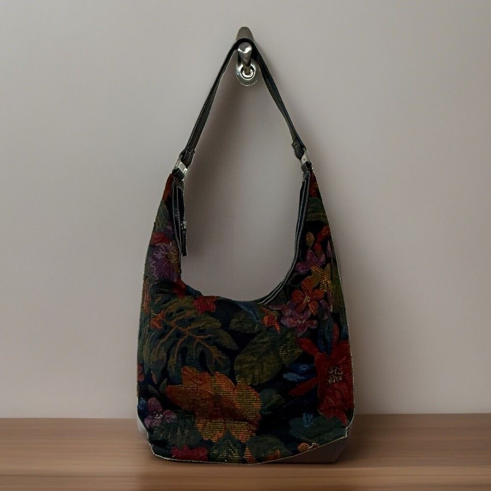 Vintage Cottagecore Grannycore Floral Tapestry Shoulder Sling Bag Dark Academia